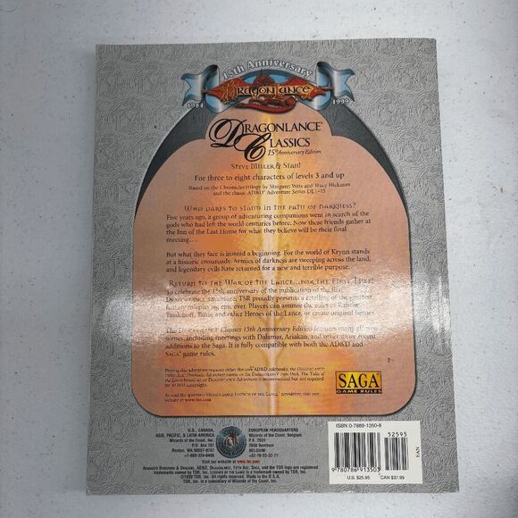 Dragonlance Classics: 15th Silver Anniversary Edition Dungeons Dragons SAGA - Picture 4 of 6